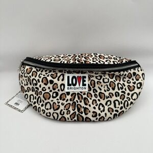 Brighton Wild Cat Belt Bag Womens Brown White Animal Print Modern Travel‎
